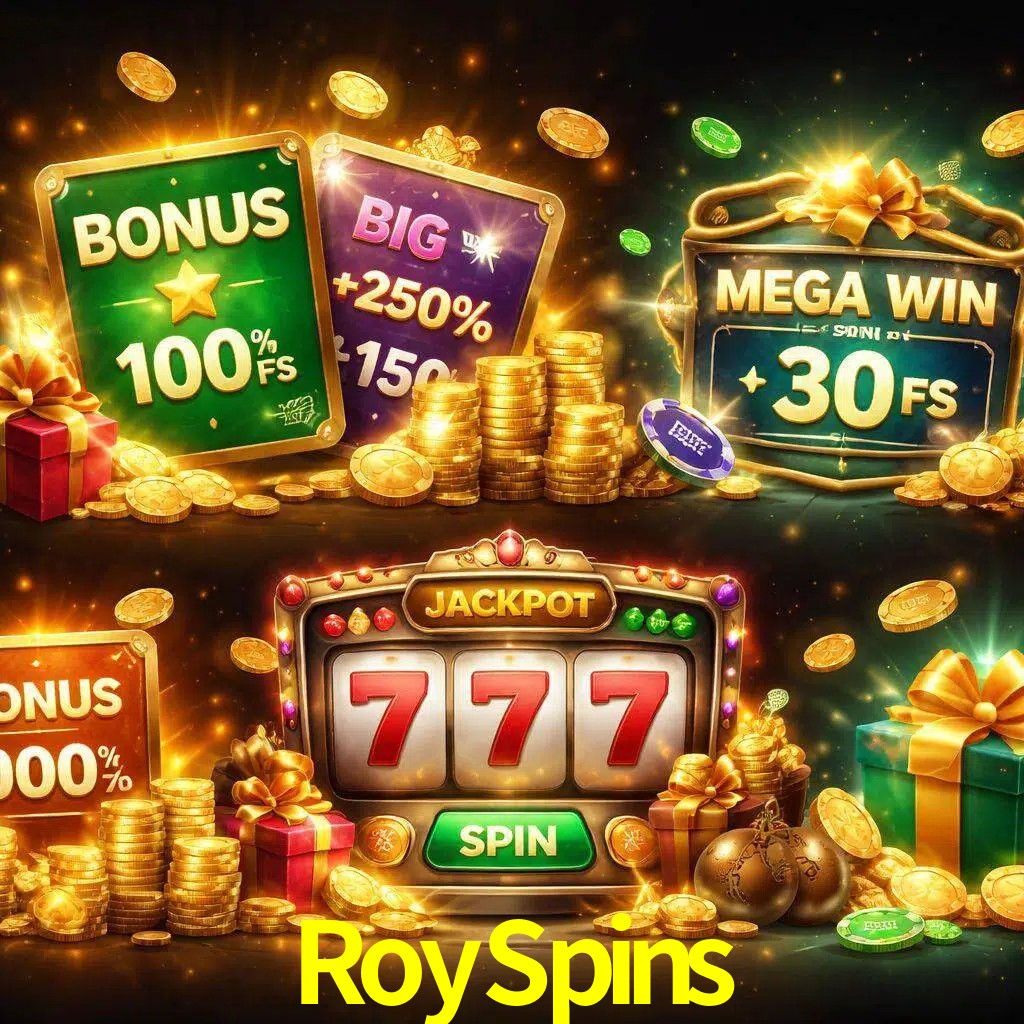 Tipos de bonos RoySpins incluyendo recompensas de bienvenida y promociones continuas
