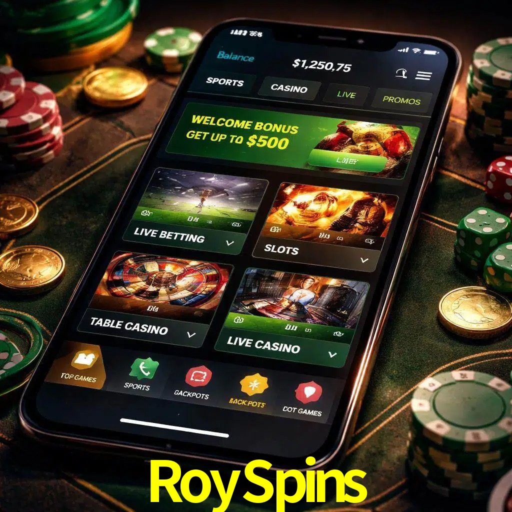 Diseño de juegos móviles RoySpins para usuarios en México