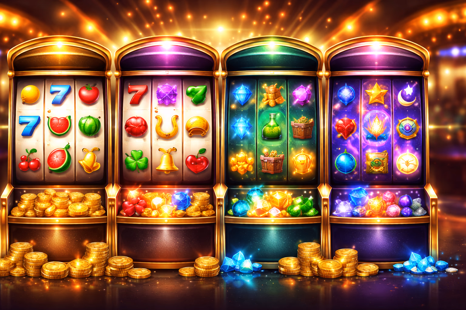 Tragamonedas destacadas y categorías de carretes RoySpins